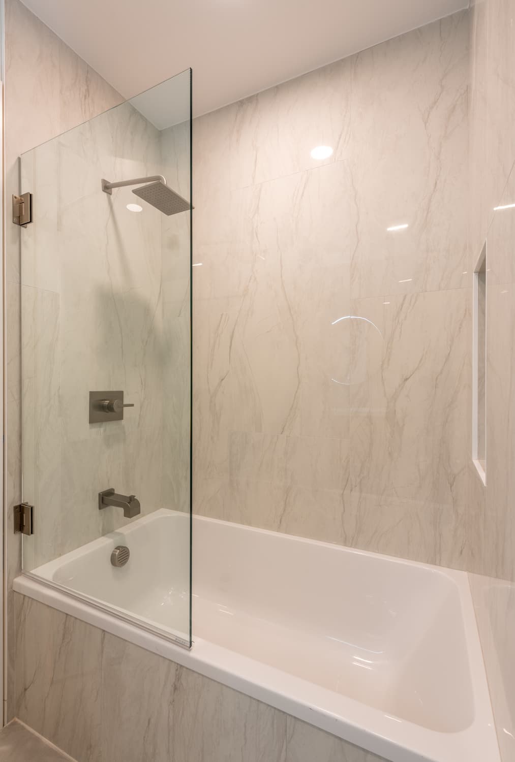 Bathroom tub with shower